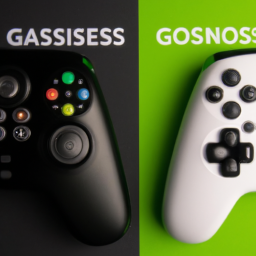 description: an image featuring two xbox controllers, one representing xbox game pass and the other representing xbox game pass ultimate. the controllers are displayed side by side, highlighting the decision gamers face when choosing between the two subscription options.