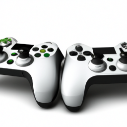 description: an image depicting two xbox consoles side by side, with a controller lying on top of one of them.category: xbox