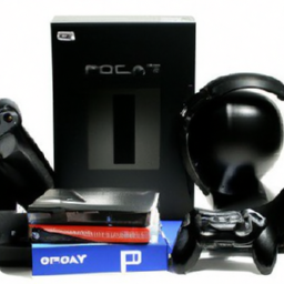 description: an anonymous image shows a sleek, black gaming console with the iconic playstation logo on top. the console is surrounded by various gaming accessories, including controllers, headphones, and a copy of madden 24. the image conveys a sense of excitement and anticipation for the next-gen gaming experience offered by the ps5 madden 24 bundle.