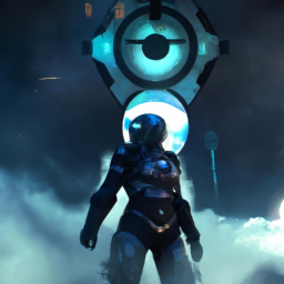 description: an anonymous image showcasing a screenshot from destiny 2 gameplay, featuring a player character wielding a powerful weapon in a futuristic space environment.category: steam