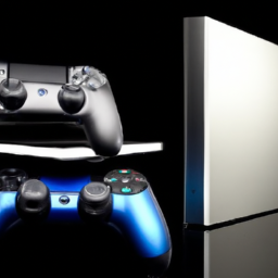 description: an anonymous image showcases the playstation 5 slim, a compact gaming console with sleek lines and a smaller form factor. it features a disc drive for physical game discs and an ultra hd blu-ray disc drive for enhanced media playback. the console is accompanied by a wireless controller, emphasizing the immersive gaming experience. the image captures the excitement and anticipation surrounding the playstation 5 slim.