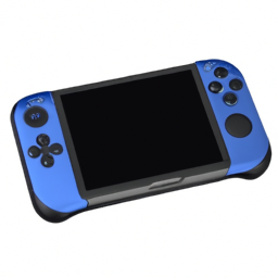 description: a handheld gaming device with a sleek design, featuring a vibrant display and various buttons for gaming controls.