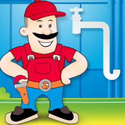 A red-capped plumber standing in front of a colorful cartoon world.