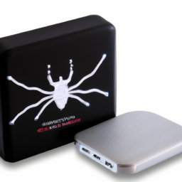 Description: An external hard drive with a spider web design and customizable LED lighting. The hard drive is compact and portable, making it easy to take on the go. It has a USB connector for easy file transfer and is compatible with both Windows and Mac operating systems.