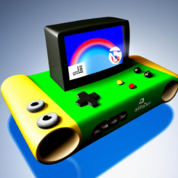 description: an image showcasing the analogue 3d console, featuring a sleek and modern design reminiscent of the original nintendo 64. the console is connected to a high-definition television, displaying vibrant and crisp visuals of a classic nintendo 64 game.