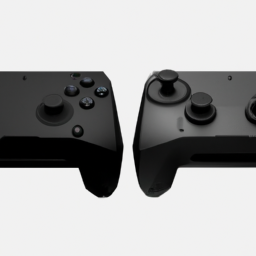 description: a side-by-side image of the xbox series x and ps5 consoles, showcasing their unique designs and features.