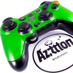 A large, green Xbox controller with the words 'Microsoft', 'Activision Blizzard' and 'Acquisition' printed on it, against a white background.