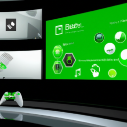 description: a screenshot of the new xbox dashboard design, featuring a streamlined layout, customizable home screen, and new menu system. the image shows a user navigating the dashboard and accessing their games and apps.