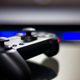 description: an image depicting a gaming console with a blurred background.