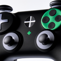 Description: A close-up view of an Xbox Elite Series controller with its various buttons, triggers, and analog sticks.