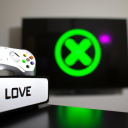 Description: An image of an Xbox console with the logo of the Xbox Live service on the TV screen.