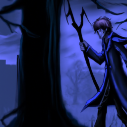 description: an image depicting a dark and eerie environment with a character cautiously exploring their surroundings, holding a weapon.