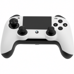 description: a sleek and compact gaming console with a white exterior and black accents. it features the iconic dualsense wireless controller.